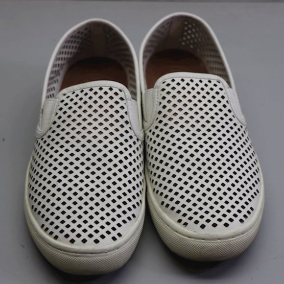 Tory Burch Jesse White Leather Perforated Casual  Slip on Shoes Sneakers 8 - Picture 6 of 9